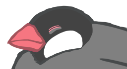 ねむい文鳥のスタンプです